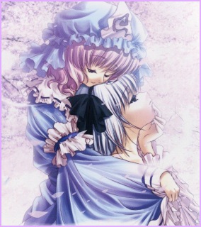 Yuyuko and Youmu from Touhou Project